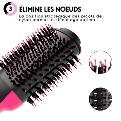 Brosse Soufflante, Chauffante et Lissante 3 en 1